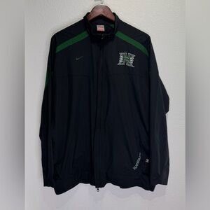 Nike Black & Green University of Hawaii Full-Zip Windbreaker Jacket